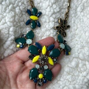 J.Crew Gem Floral Necklace